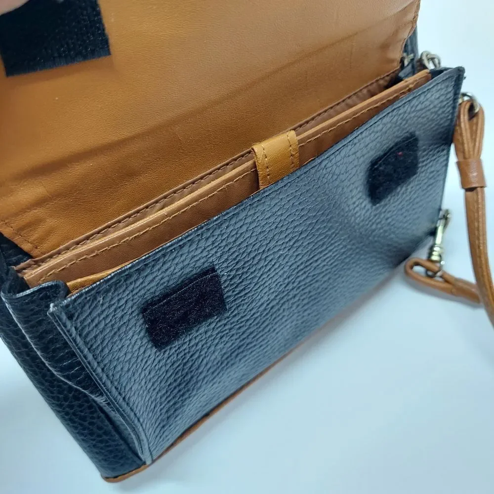 Clear Creek Collection Black Crossbody Wallet Bag